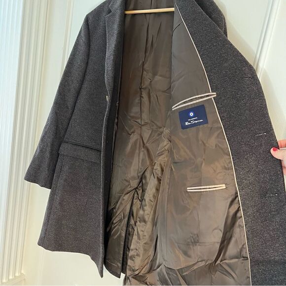 Men’s Ben Sherman Single Breasted Wool Overcoat in Brown, 50R, NWT - Picture 5 of 8